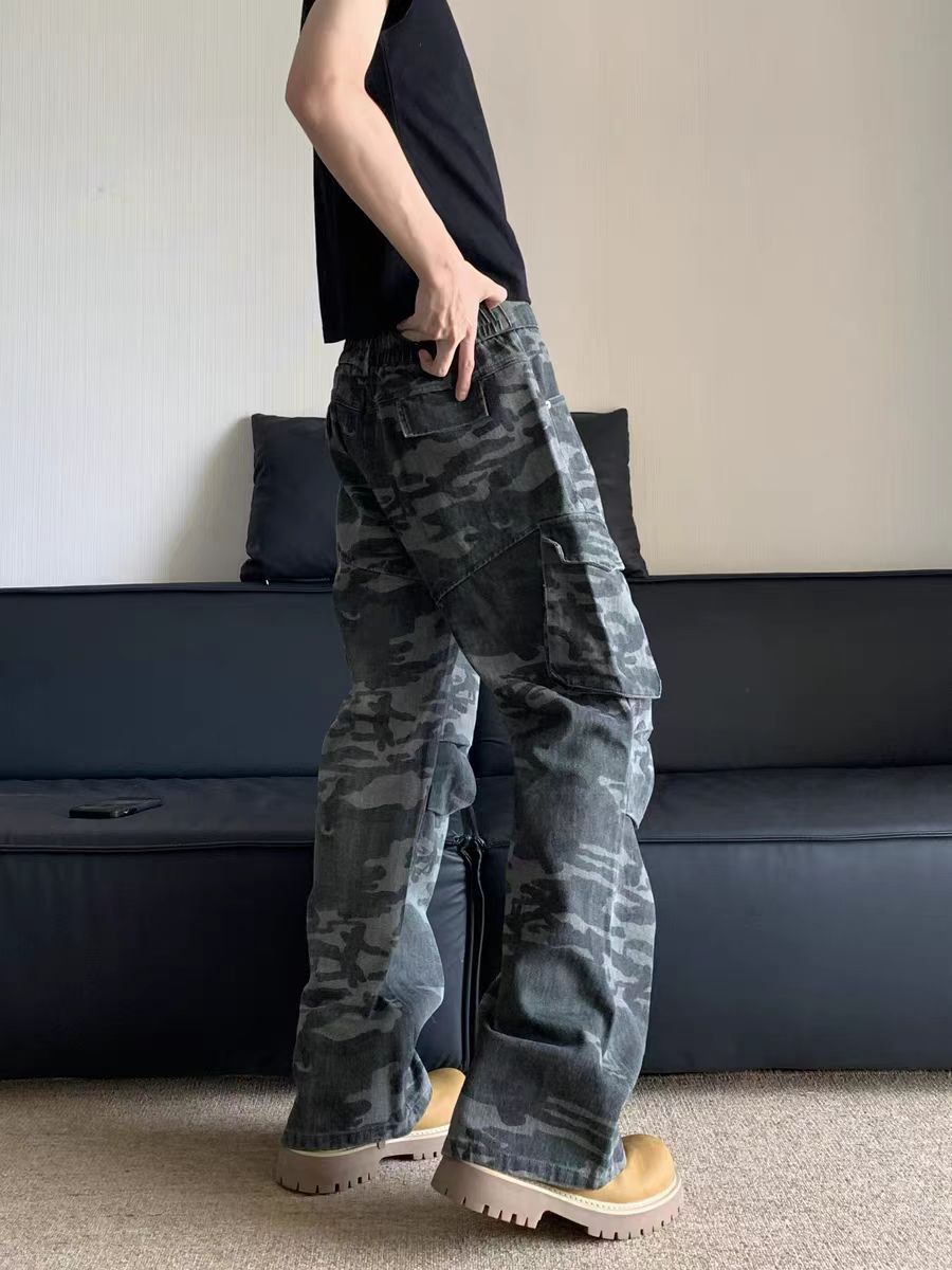 Japanese Brand × Vintage Camouflage Slant Pocket Straight Leg Paratrooper Work Pants Size US 30 / EU 46 - 2 Thumbnail