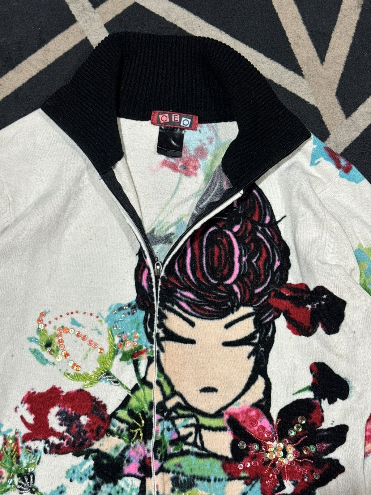 Cop Copine OEO Zip Up Knit Sweater Mesh Japanese Styled Size M / US 6-8 / IT 42-44 - 5 Thumbnail