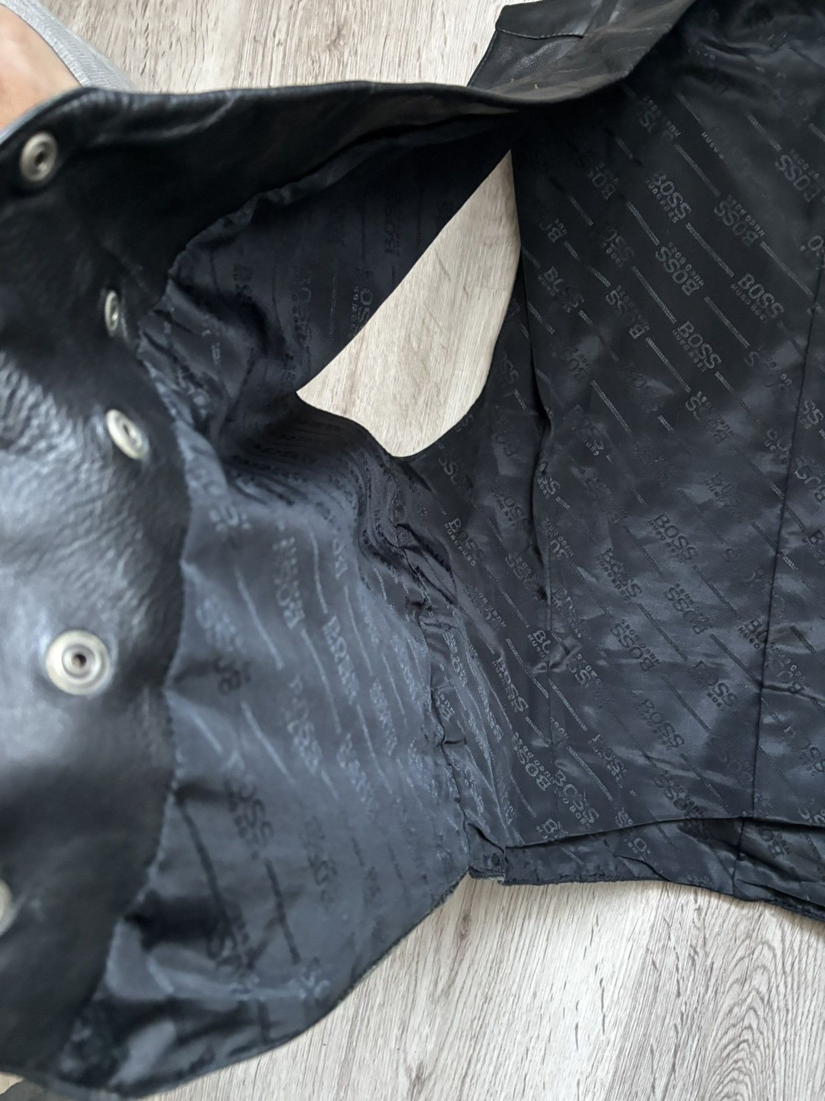 Hugo Boss Rare Hugo Boss Double-Breasted Leather Vest Czechoslovakia Size 38R - 17 Thumbnail