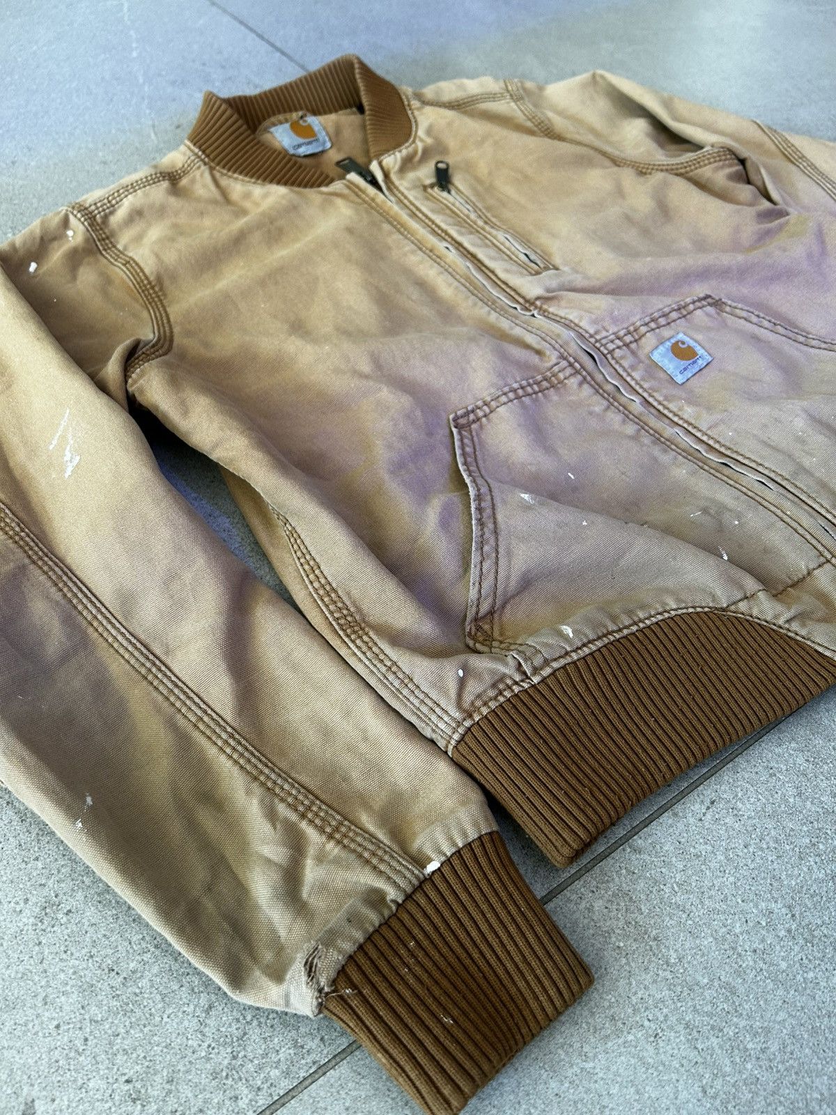 Carhartt Detroit Style Jacket (Women’s M) Faded Distressed Workwear Size M / US 6-8 / IT 42-44 - 2 Thumbnail