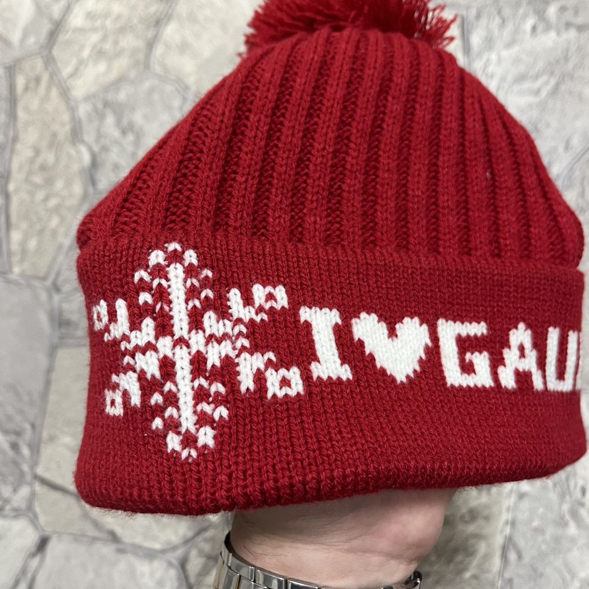 Jean Paul Gaultier Jean Paul Gaultier Hat Beanie Luxury Red Size ONE SIZE - 2 Thumbnail