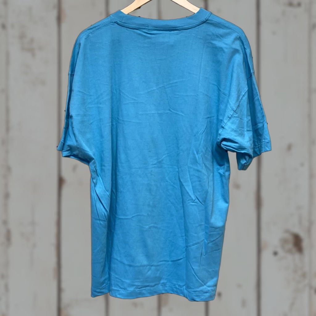 Vintage VINTAGE Cape Isle Knitters T-Shirt Shirt Men Small S Blue Cotton Crew Neck Short Sleeve Single Stitch Blank Womens? No, Mens Size US S / EU 44-46 / 1 - 1 Thumbnail