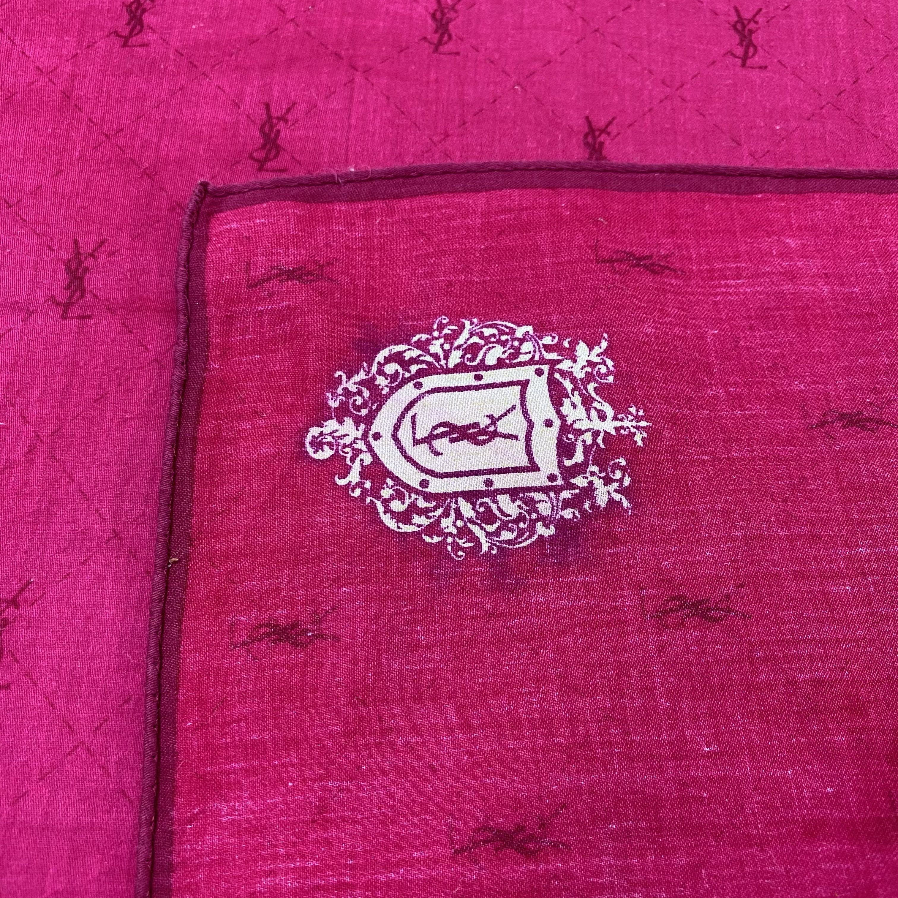 Yves Saint Laurent YSL Handkerchief Neckerchief Bandana-B1938 Size ONE SIZE - 6 Thumbnail