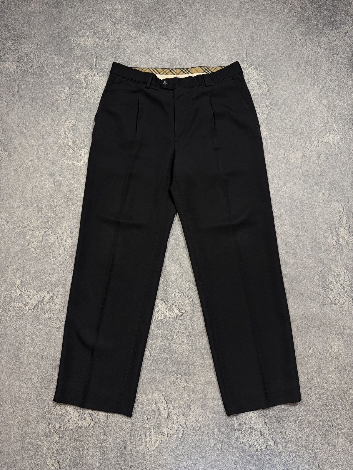 Burberry 90s BURBERRY PANTS MERCER CHROME OLD MONEY CLASSIC LUXURY Size US 34 / EU 50 - 1 Thumbnail
