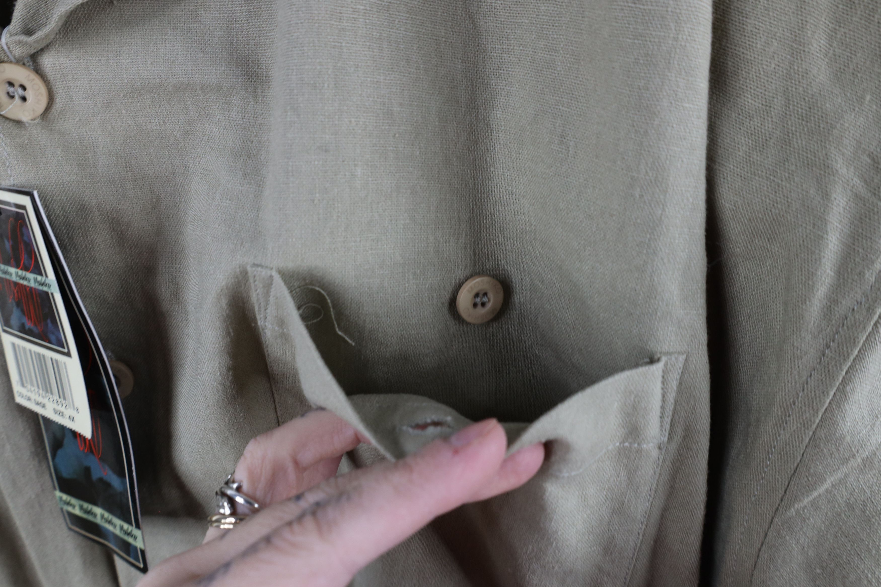 Vintage Deadstock Vintage 90s Streetwear Looped Collar Button Shirt Size US XXL / EU 58 / 5 - 5 Thumbnail