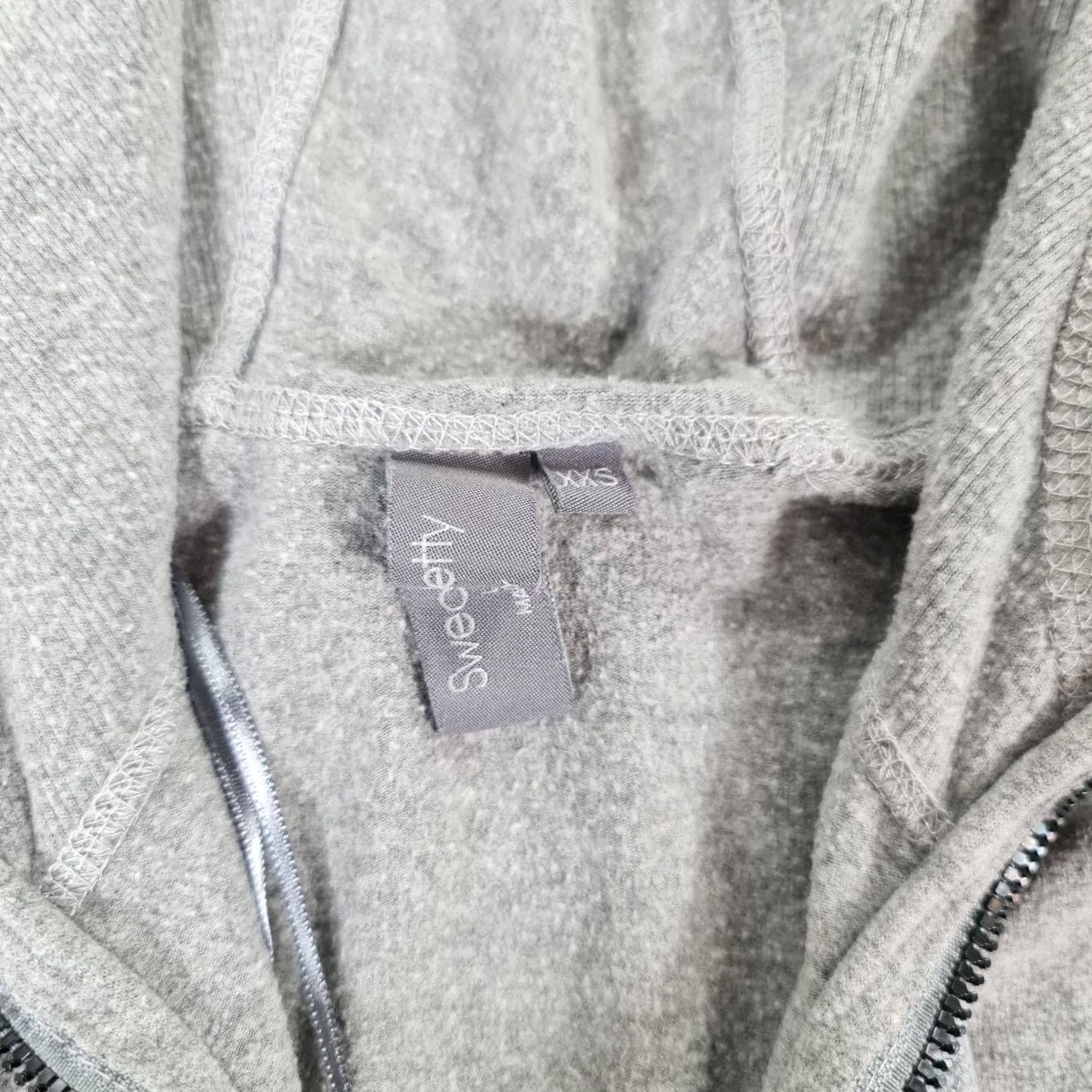 Sweaty Betty VINTAGE Sweaty Betty Hoodie Womens Grey XXS Full Zip Fleece Pullover with Pockets Size XXS / US 00 / IT 34 - 3 Thumbnail