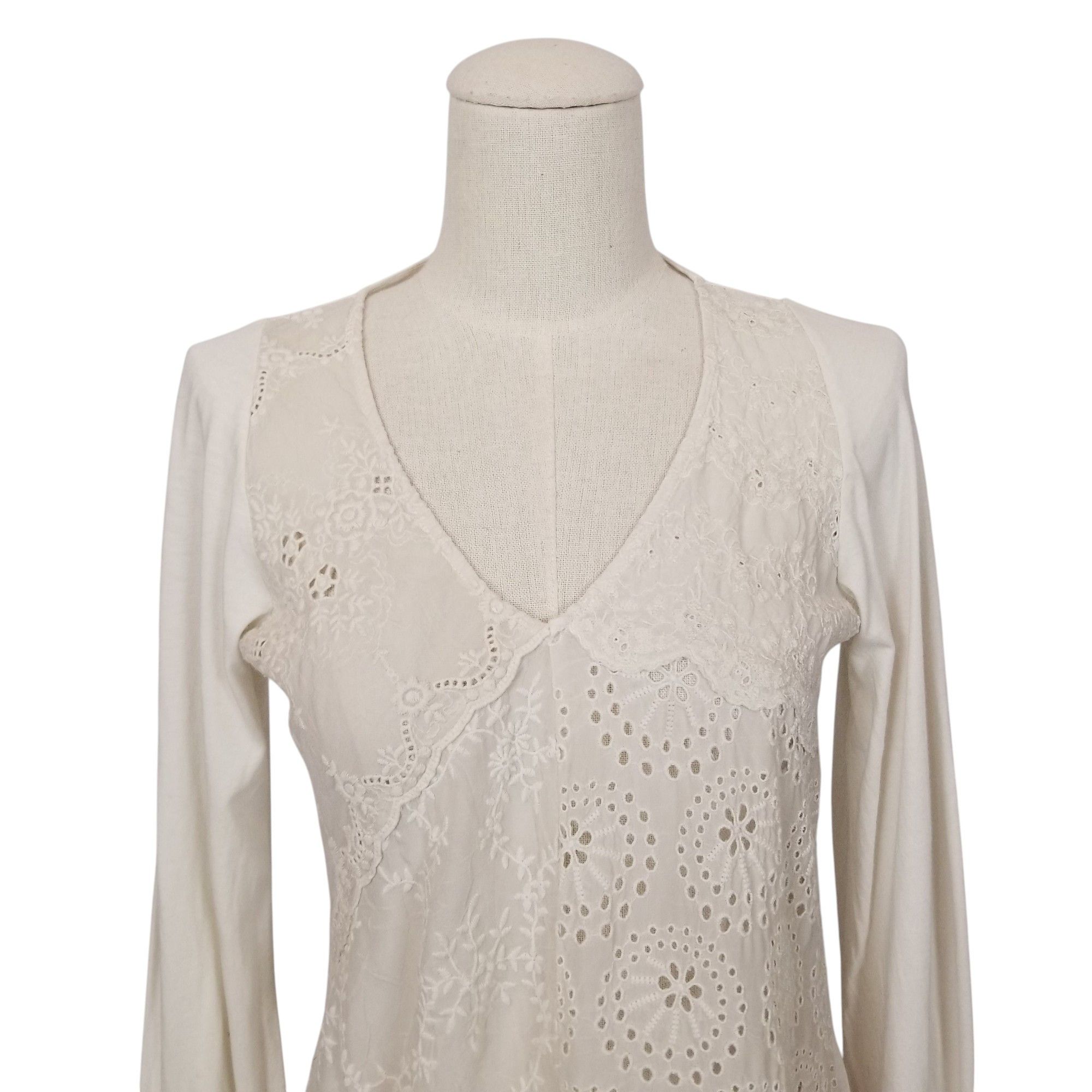 Johnny Was 4 Love and Liberty Eyelet Lace Tee Size S / US 4 / IT 40 - 2 Thumbnail