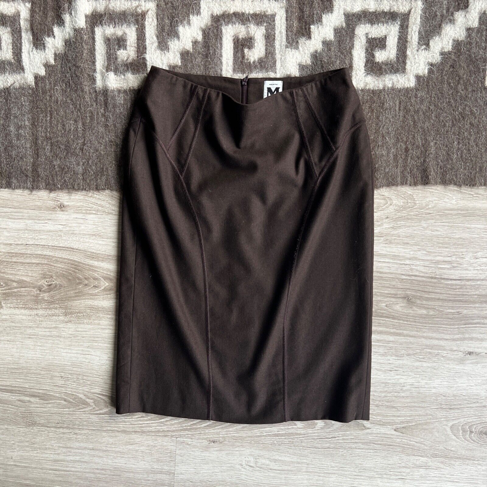 Missoni Missoni Wool Brown Pencil Skirt 8879AC Size 28" / US 6 / IT 42 - 1 Thumbnail