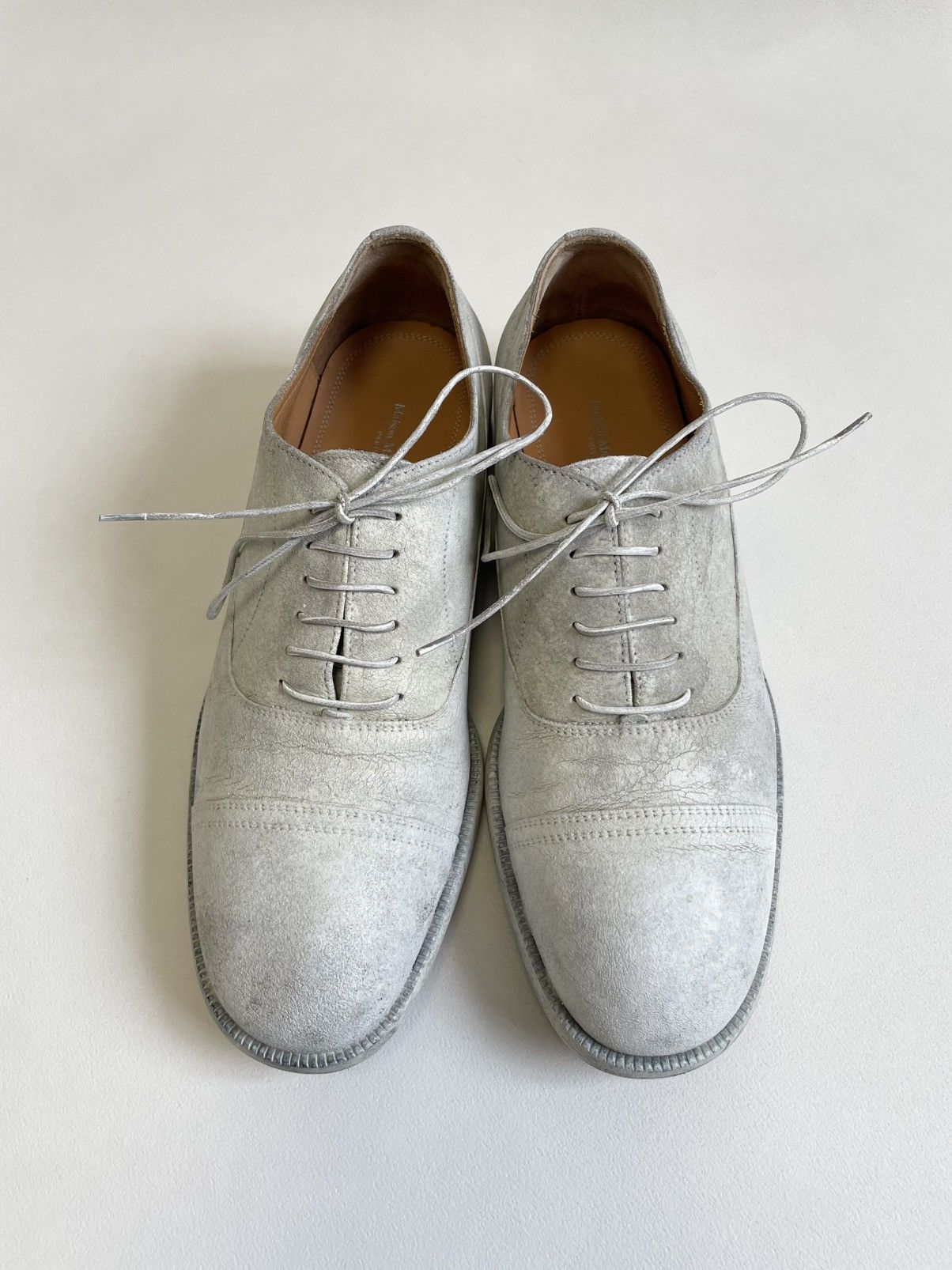 Maison Margiela ‘Painted White Suede’ Derby Shoes Size US 8 / EU 41 - 21 Thumbnail