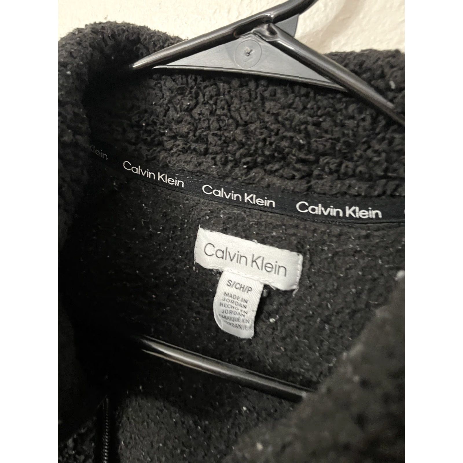 Calvin Klein Calvin Klein Khakis Womens Size Small Black Fleece Full Zip Sherpa Jacket Size S / US 4 / IT 40 - 2 Thumbnail
