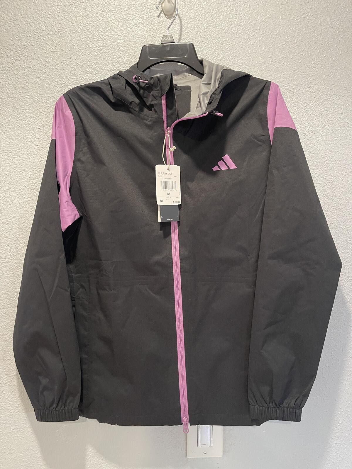 Adidas Adidas Rain.RDY Black and Purple Hooded Rain Jacket Medium Size M / US 6-8 / IT 42-44 - 1 Thumbnail