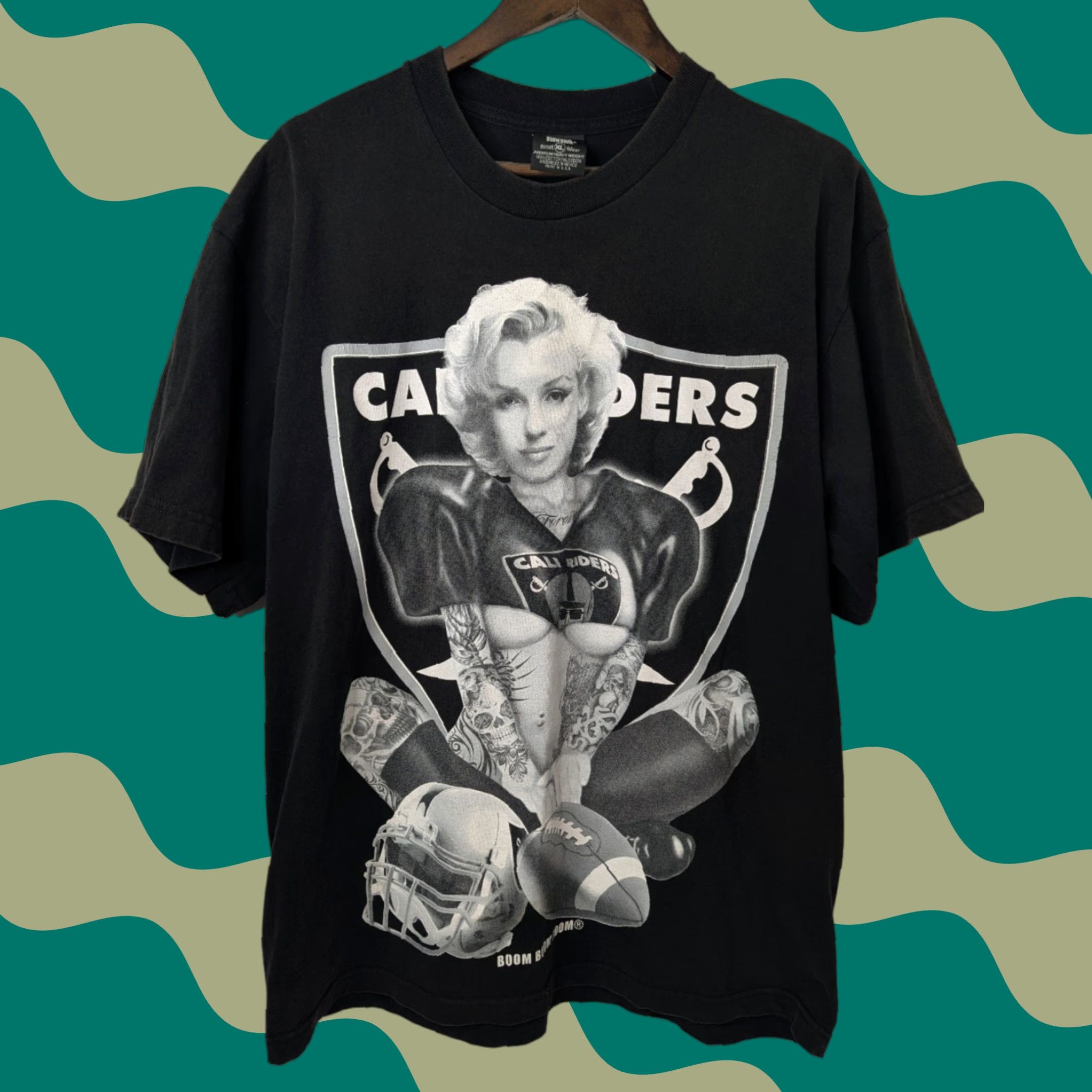 Vintage VINTAGE Boom Boom Boom Cali Riders Marilyn Monroe Strert Wear Boom Tag XL Black T-Shirt Men XL Mens Regular Short Sleeve Cotton Size US XL / EU 56 / 4 - 1 Thumbnail