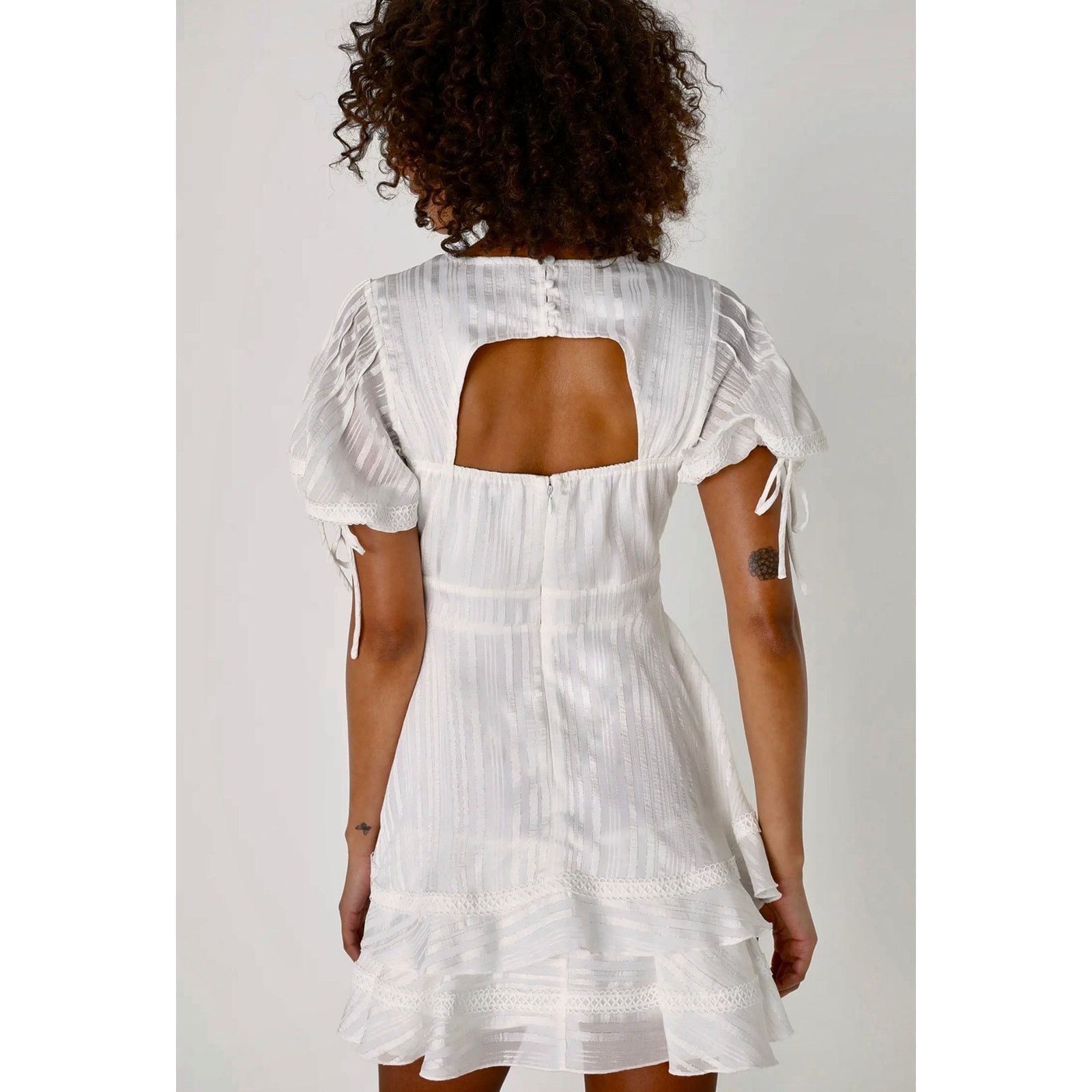 Other Lulu's Adorable Essence Striped Mini Dress White XS Size XS / US 0-2 / IT 36-38 - 6 Thumbnail