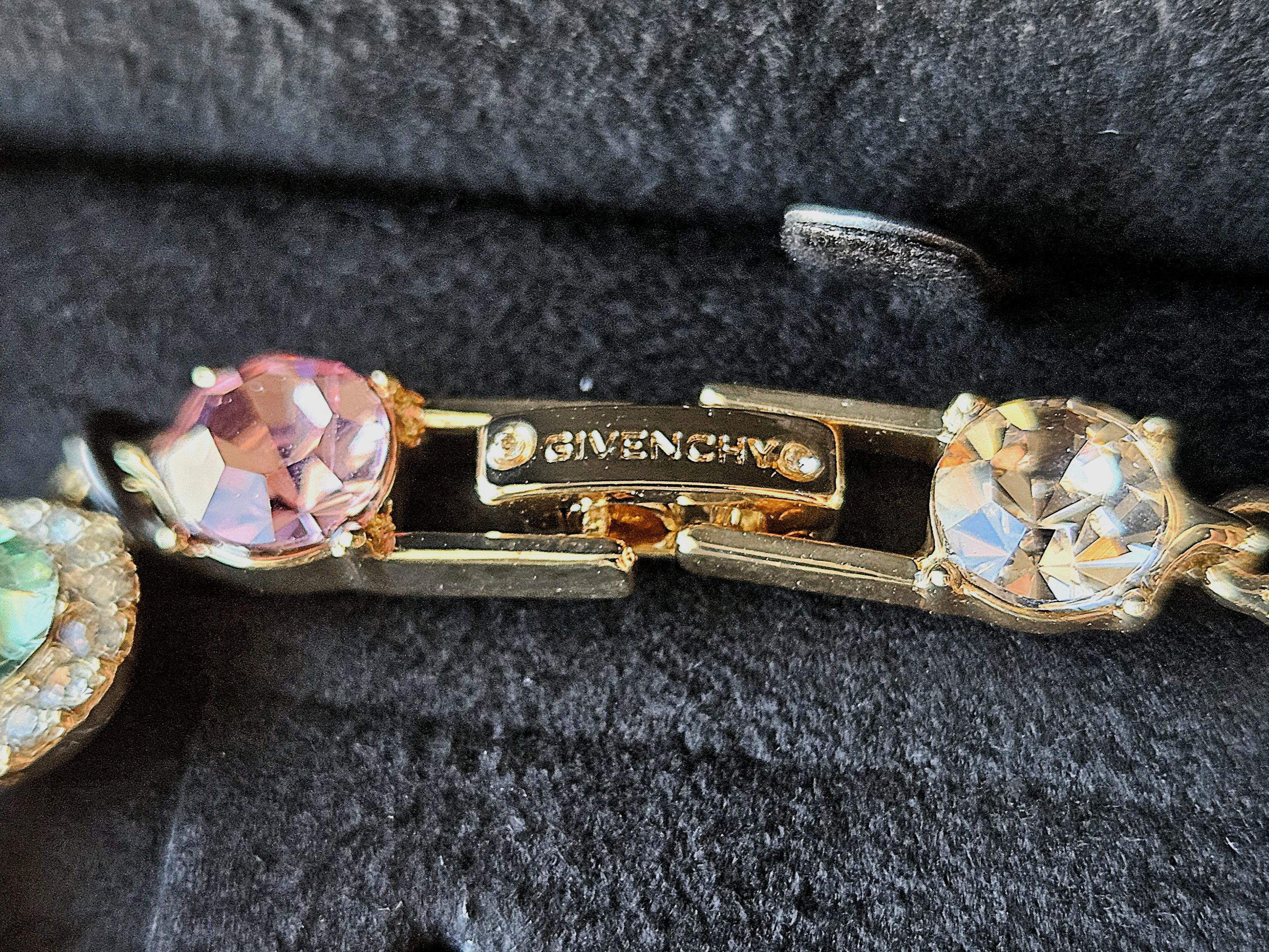 Givenchy 🌈 Rainbow Multi Pave Halo Gold Bracelet 🌈 Size ONE SIZE - 3 Thumbnail