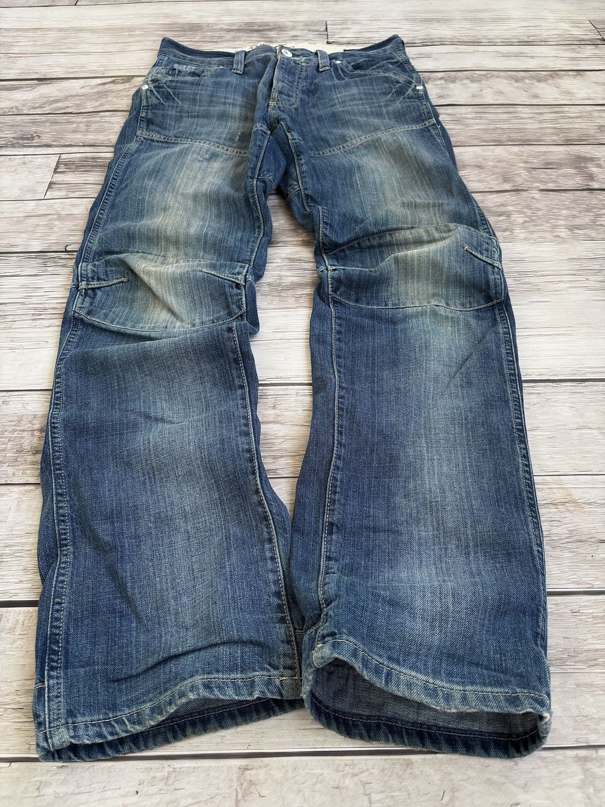 Designer × Hysteric Glamour × Japanese Brand Crazy Chrome Hearts Style Classic Washed Baggy Jeans Size US 32 / EU 48 - 1 Thumbnail