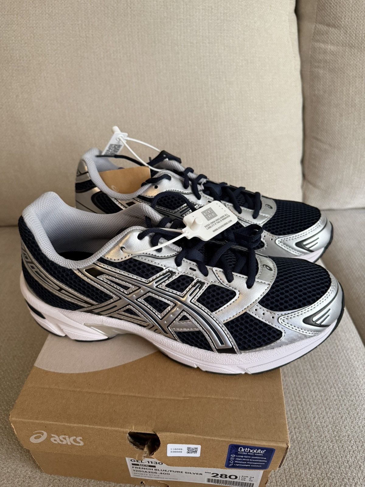 Asics ASICS GEL - 1130 - French Blue Pure Silver Size US 10 / EU 43 - 5 Thumbnail