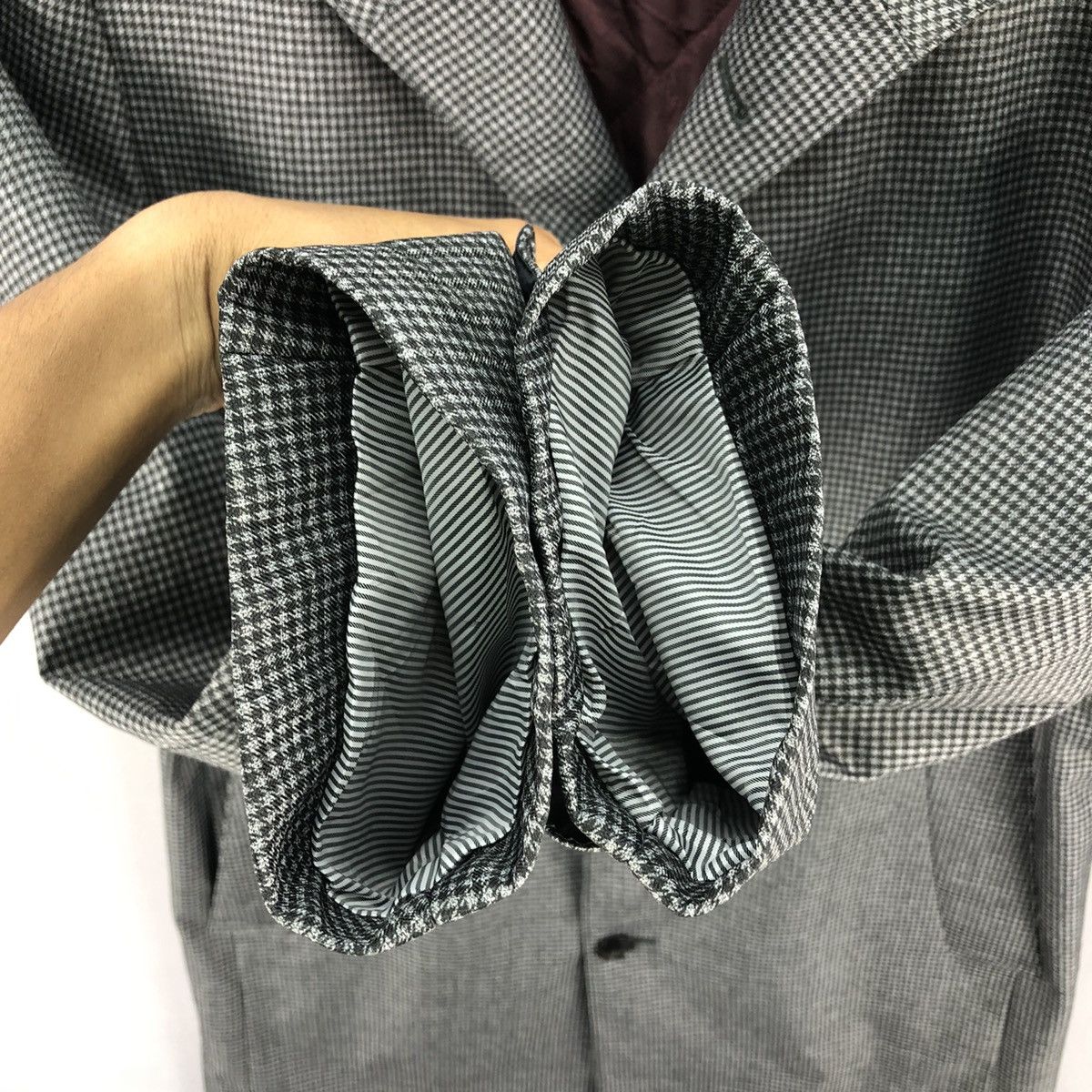 Takeo Kikuchi Vintage Takeo Kikuchi Houndstooth Fishtail Long Jacket Size US M / EU 48-50 / 2 - 10 Thumbnail