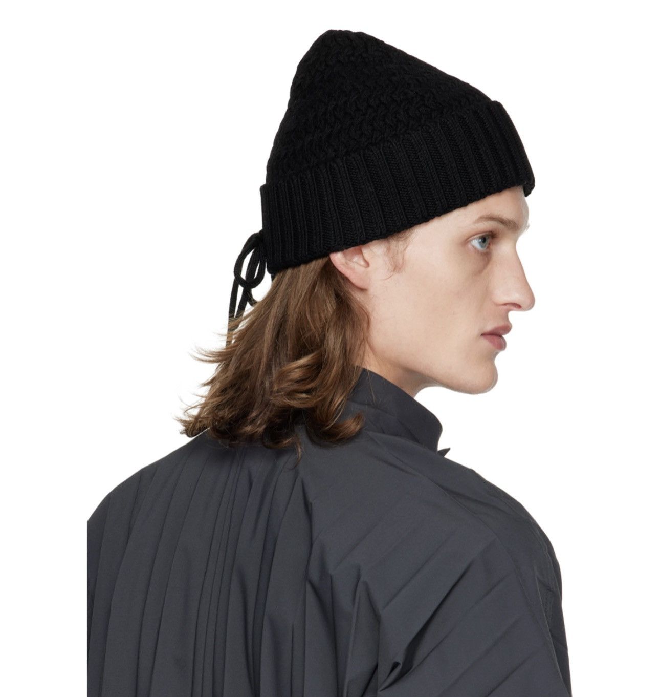 Craig Green Craig Green Ssense Exclusive Black Knot Wool Beanie Size ONE SIZE - 7 Thumbnail