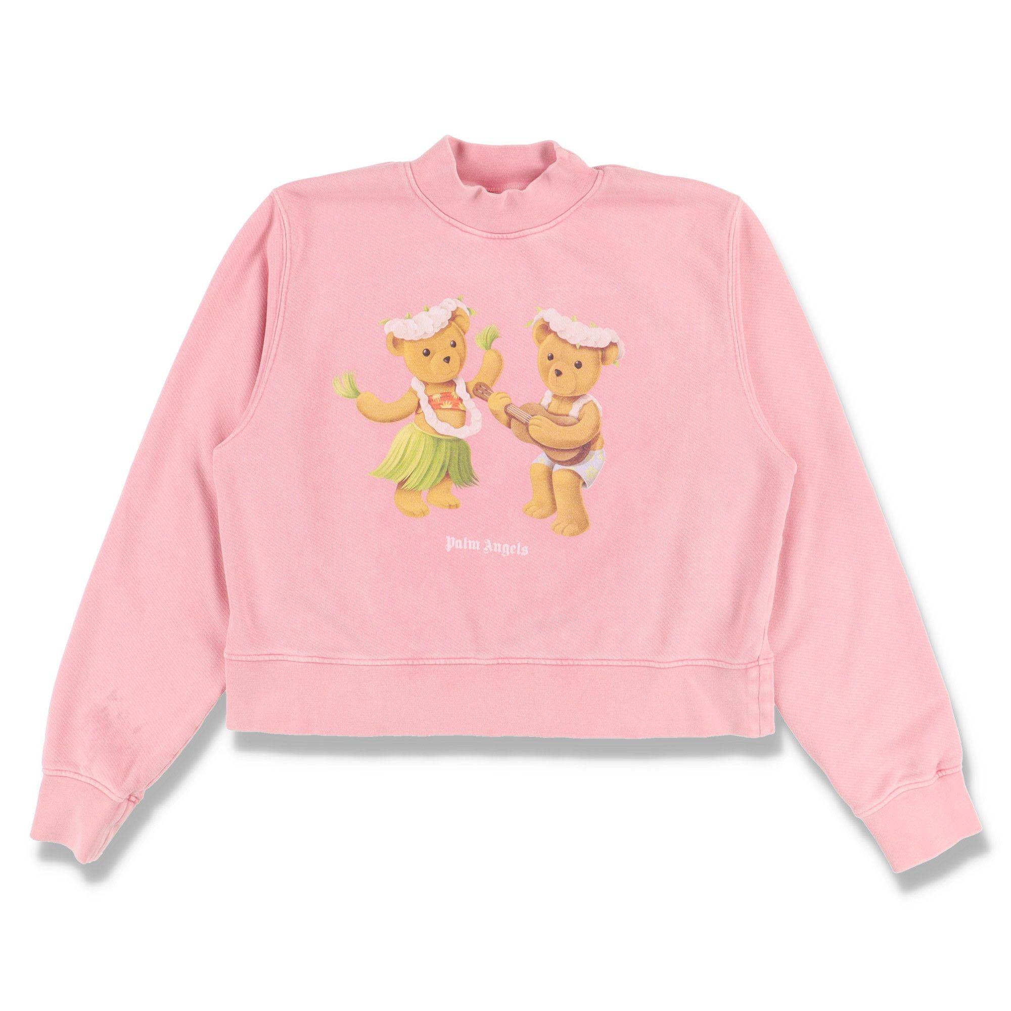 Palm Angels Pink Dancing Bears Logo Mock Neck Sweatshirt Size XL / US 12-14 / IT 48-50 - 1 Thumbnail
