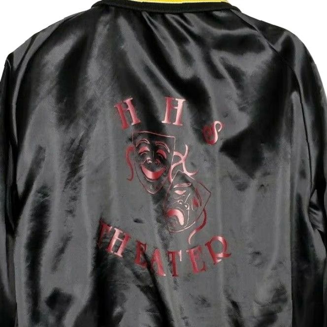 Vintage VINTAGE HHS Theater Satin Bomber Jacket Mens 2XL Black 90s USA Aristo Jac Bomber Jacket Mens 2XL Theater Satin Size US XXL / EU 58 / 5 - 2 Thumbnail