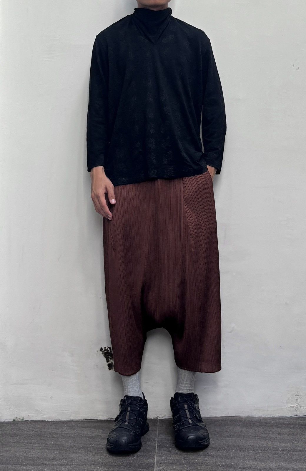 Pleats Please Issey Miyake FREE TAX! Pleats Please Baggy Drop Crotch Pants Size US 28 / EU 44 - 14 Thumbnail