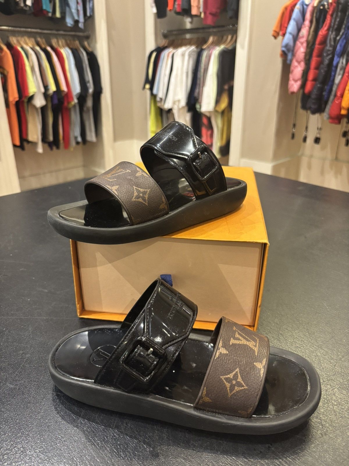 Louis Vuitton Monogram Sunbath Mules
