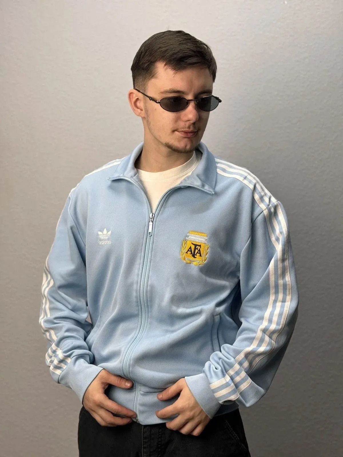 Adidas Vintage Argentina World Cup Football Jacket Soccer 2006 Size US L / EU 52-54 / 3 - 2 Thumbnail