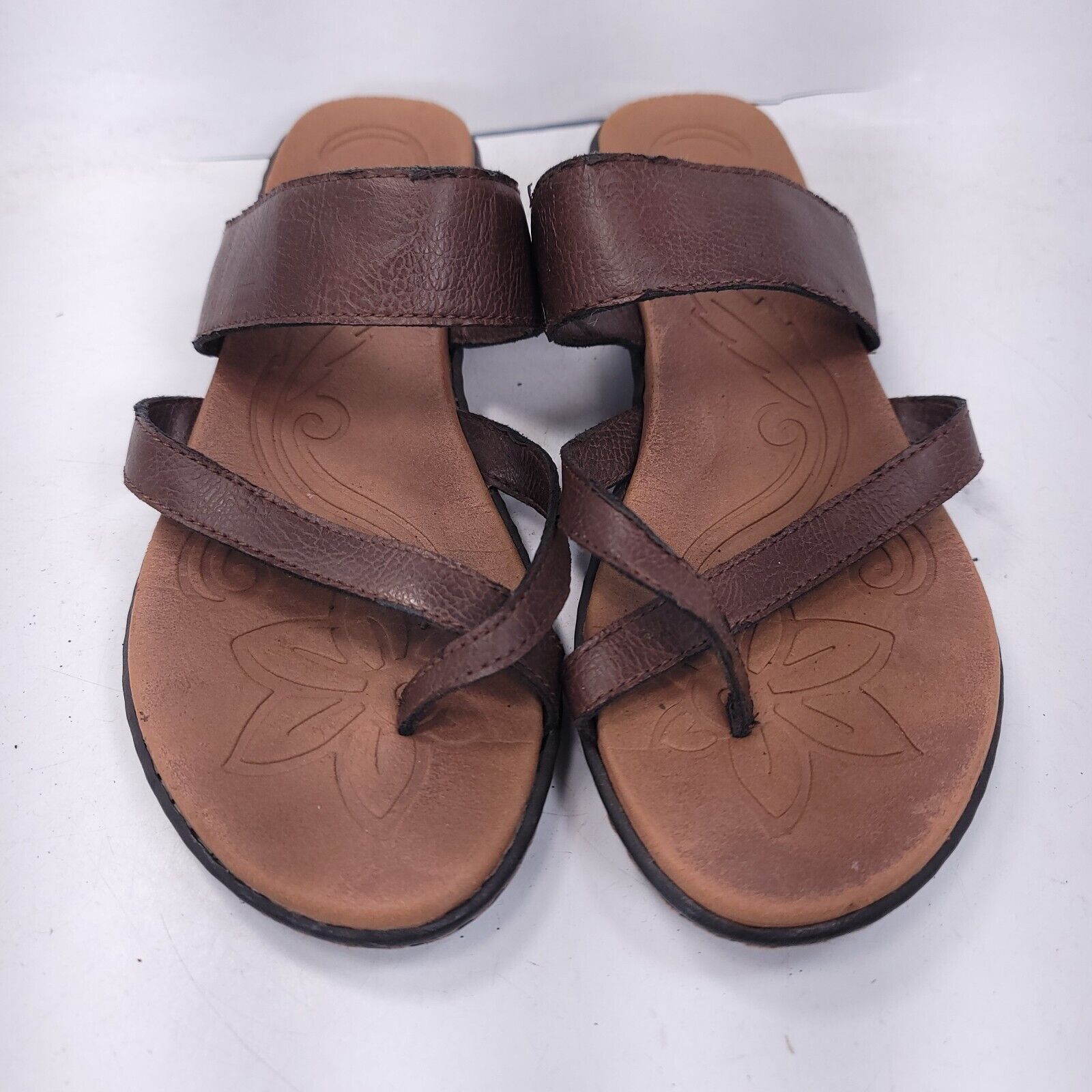 Born Born boc Leather Thong Sandal Womens Size 8 C54206 Brown Size US 8 / IT 38 - 2 Thumbnail