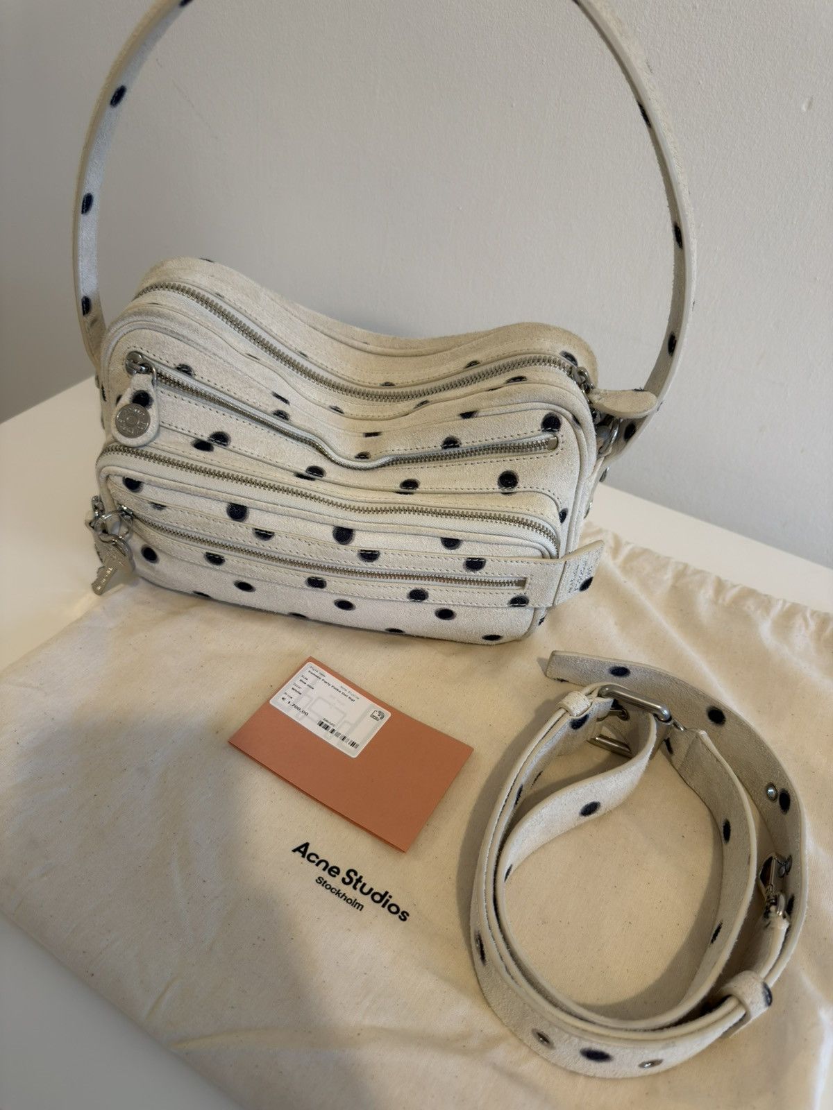 Acne Studios Acne Studios Camero Runway Bag Polka Dot Suede Limited Ed. Size ONE SIZE - 9 Thumbnail