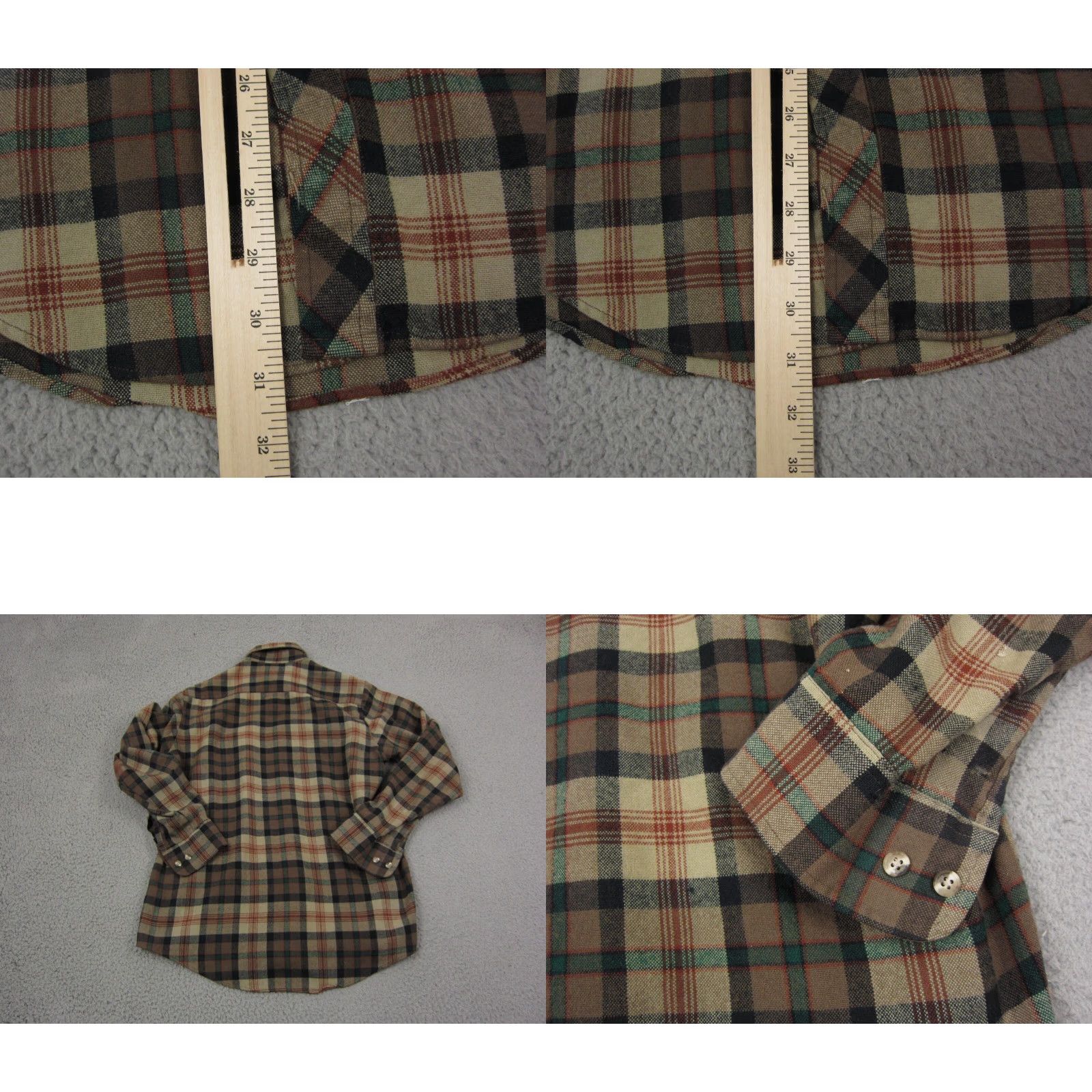 Thrasher Vintage Mervyns Shirt Mens M Brown Flannel Knit Casual 80s Cobain Button-Up Collared Long Sleeve Plaid Size US M / EU 48-50 / 2 - 9 Thumbnail