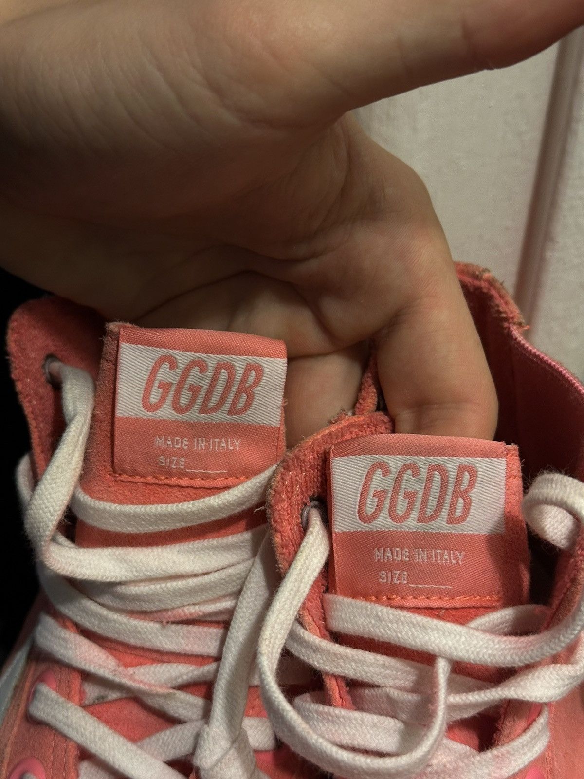 Golden Goose Golden Goose Deluxe Brand V Star 2 Pink Hi-Top Sneakers Size US 7.5 / IT 37.5 - 11 Thumbnail