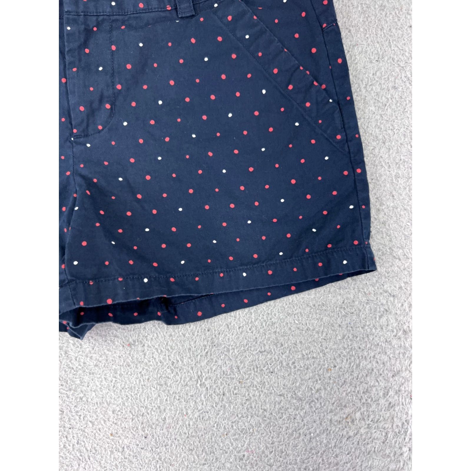Vintage Columbia Shorts Womens 8 Blue Polka Dot 100% Cotton Pockets Hiking 28x4 Size 30" / US 8 / IT 44 - 2 Thumbnail