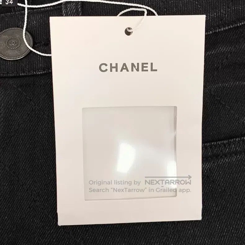 Chanel Chanel Black cotton casual jeans Size 42" / US 20 - 8 Thumbnail