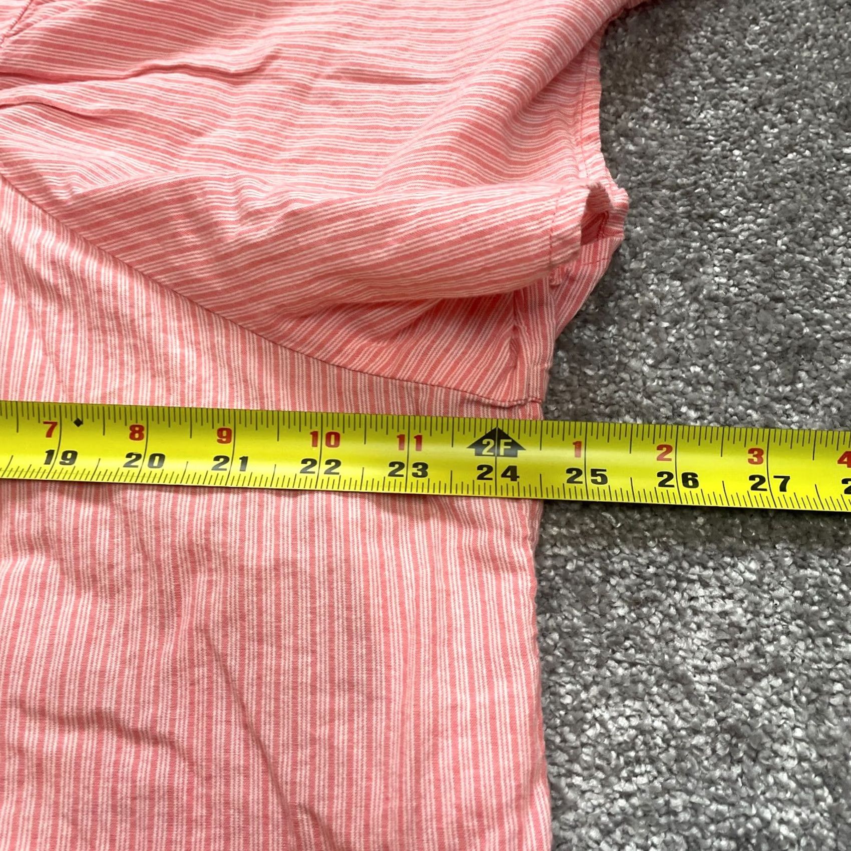 Vintage Terra & Sky Blouse Shirt Womens 1X 16W-18W Pink Cotton Top Knit Long Sleeve V-Neck Button Casual Style Basic Size XL / US 12-14 / IT 48-50 - 6 Thumbnail