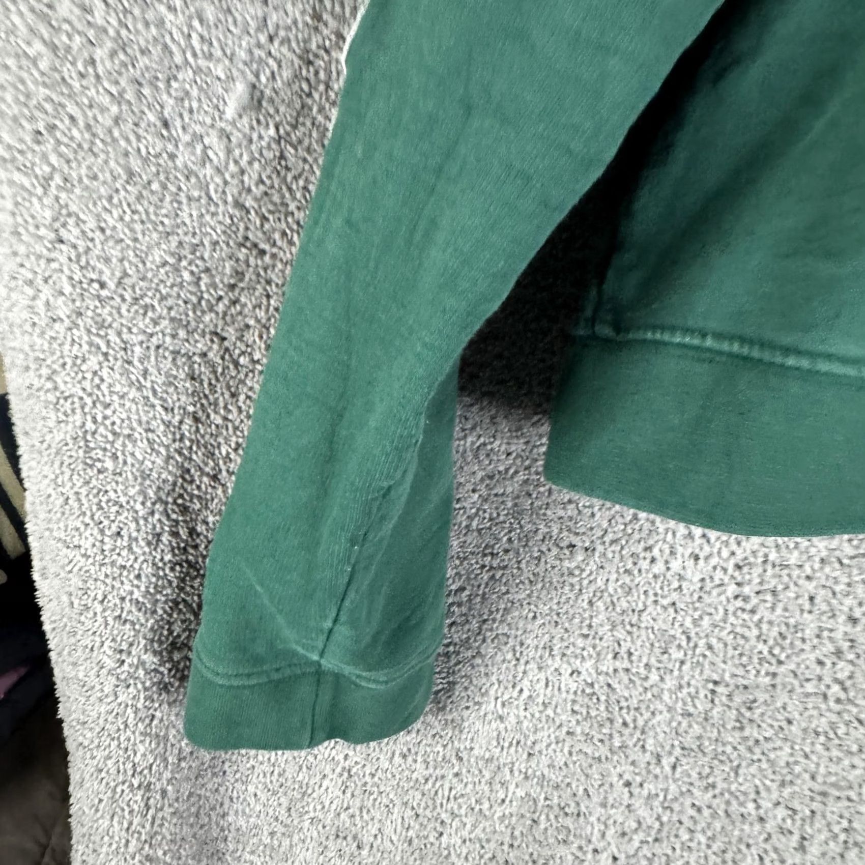Adidas adidas Hoodie Womens Small Green Cropped 3-Stripes Trefoil Pullover Originals Size S / US 4 / IT 40 - 2 Thumbnail
