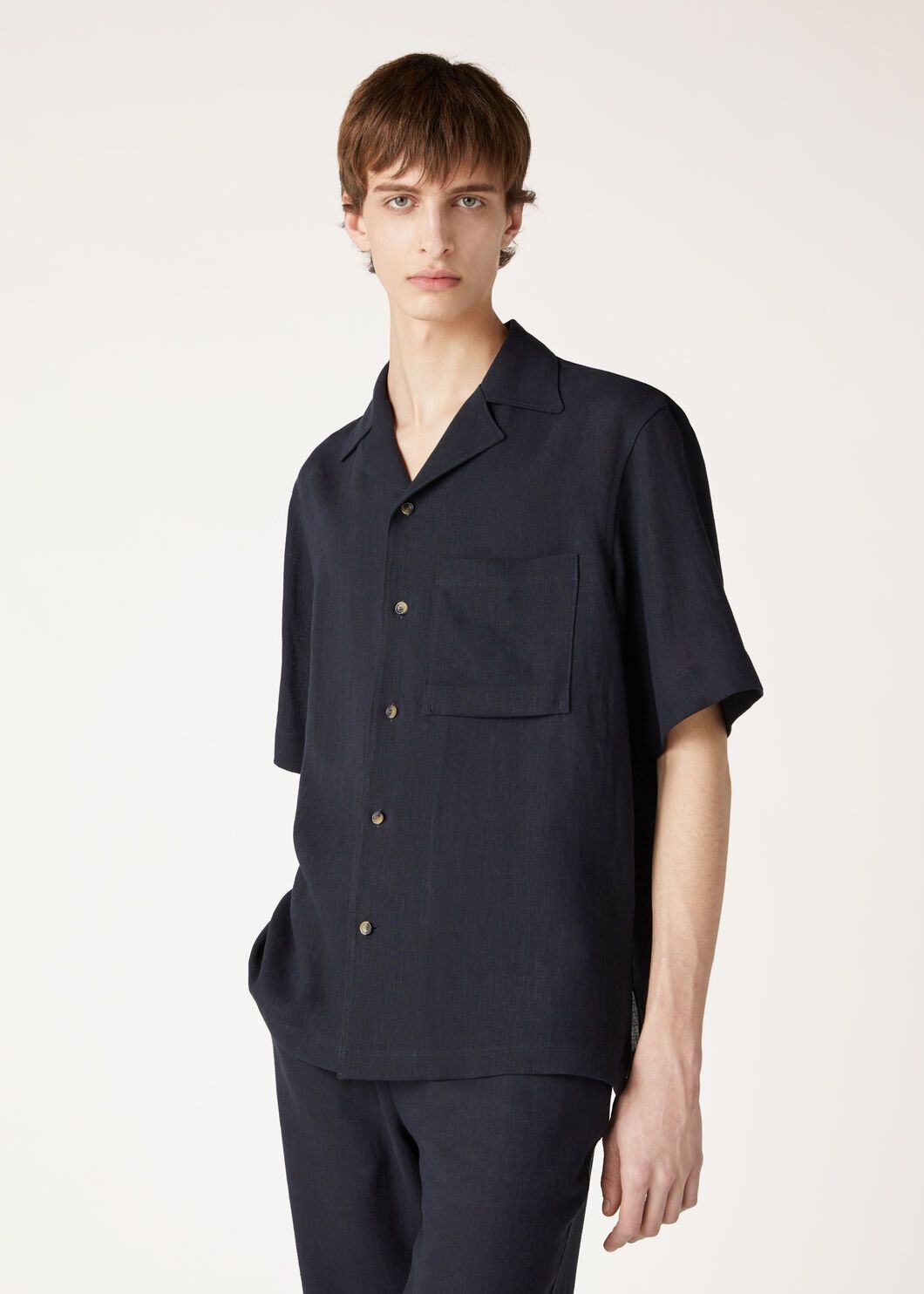 Loro Piana o1w1db10725 FAO7683 Federico Linen Shirt in Blue Size US L / EU 52-54 / 3 - 4 Thumbnail