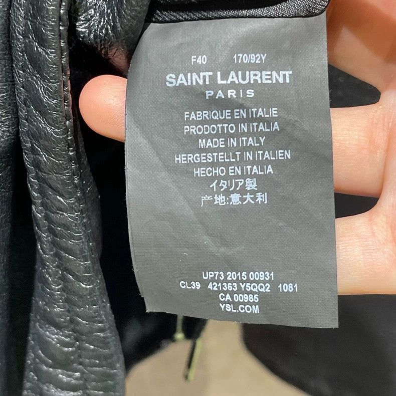 Saint Laurent Paris saint Laurent parisBlack studded jacket leather jacket 250 Size S / US 4 / IT 40 - 5 Thumbnail