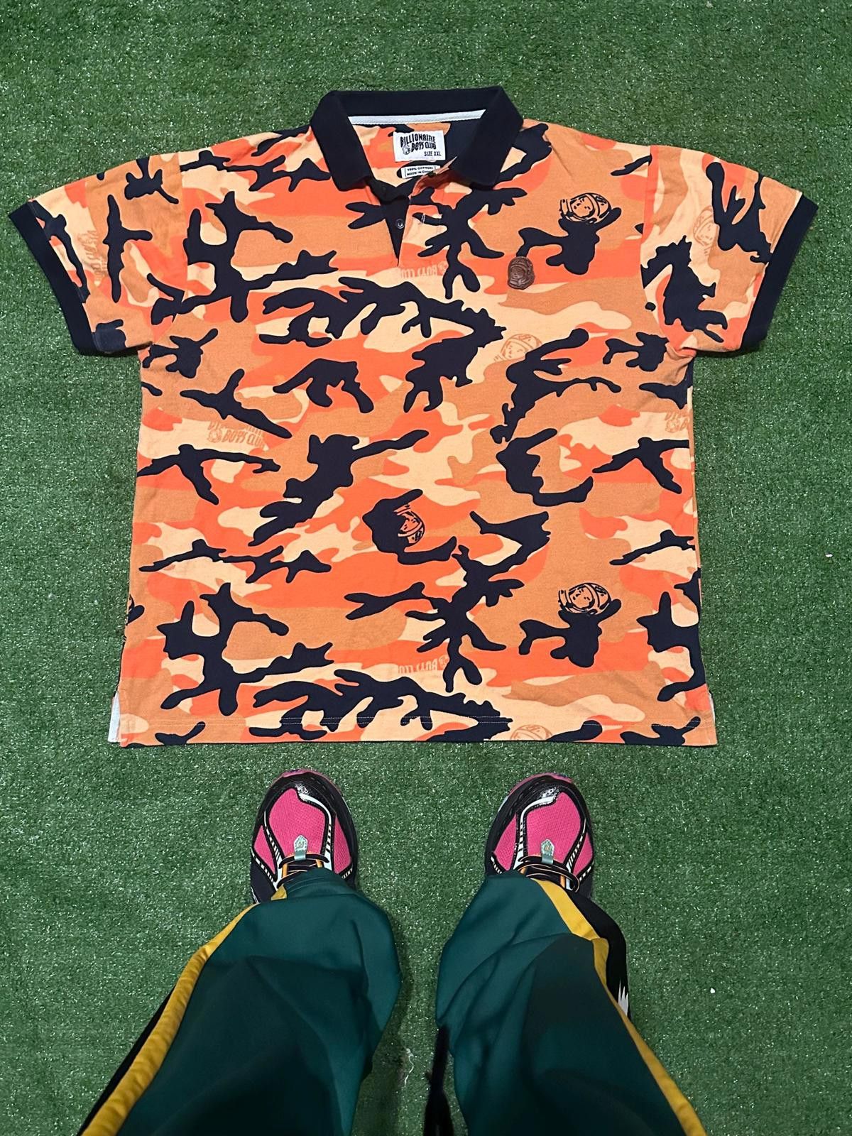 Billionaire Boys Club Billionaire Boys Club Orange Camo Polo Shirt Size ONE SIZE - 1 Thumbnail