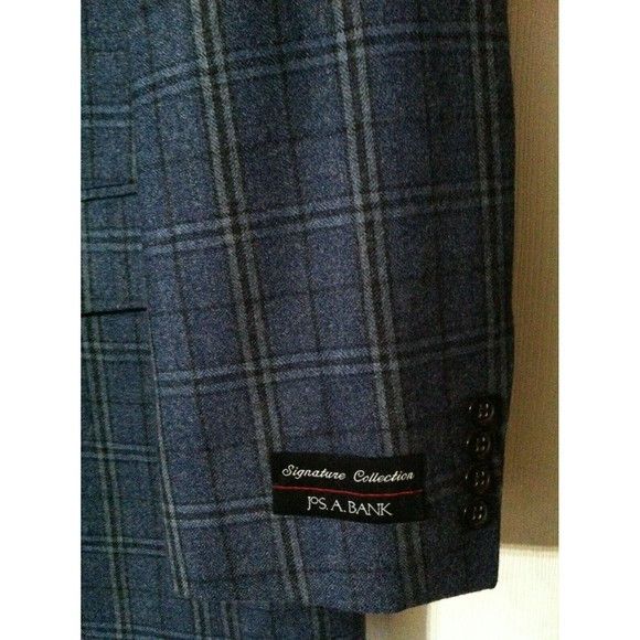 Jos. A. Bank JOS.A.BANK MENS NEW 100%WOOL SPORT COAT JACKET BLAZER 40L Size 40L - 3 Thumbnail