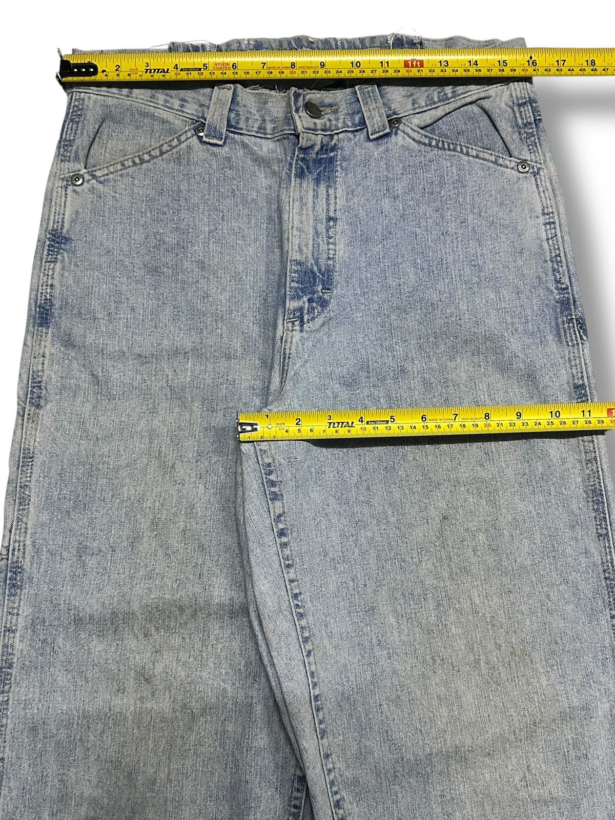Lee Riveted Lee Baggy Loose Distressed Jeans With Faded Wash Size US 32 / EU 48 - 12 Thumbnail