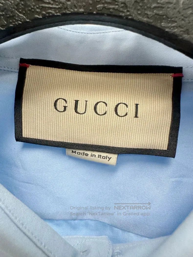 Gucci GUCCI 1921 Light Blue Cotton Shirt. Size US L / EU 52-54 / 3 - 4 Thumbnail