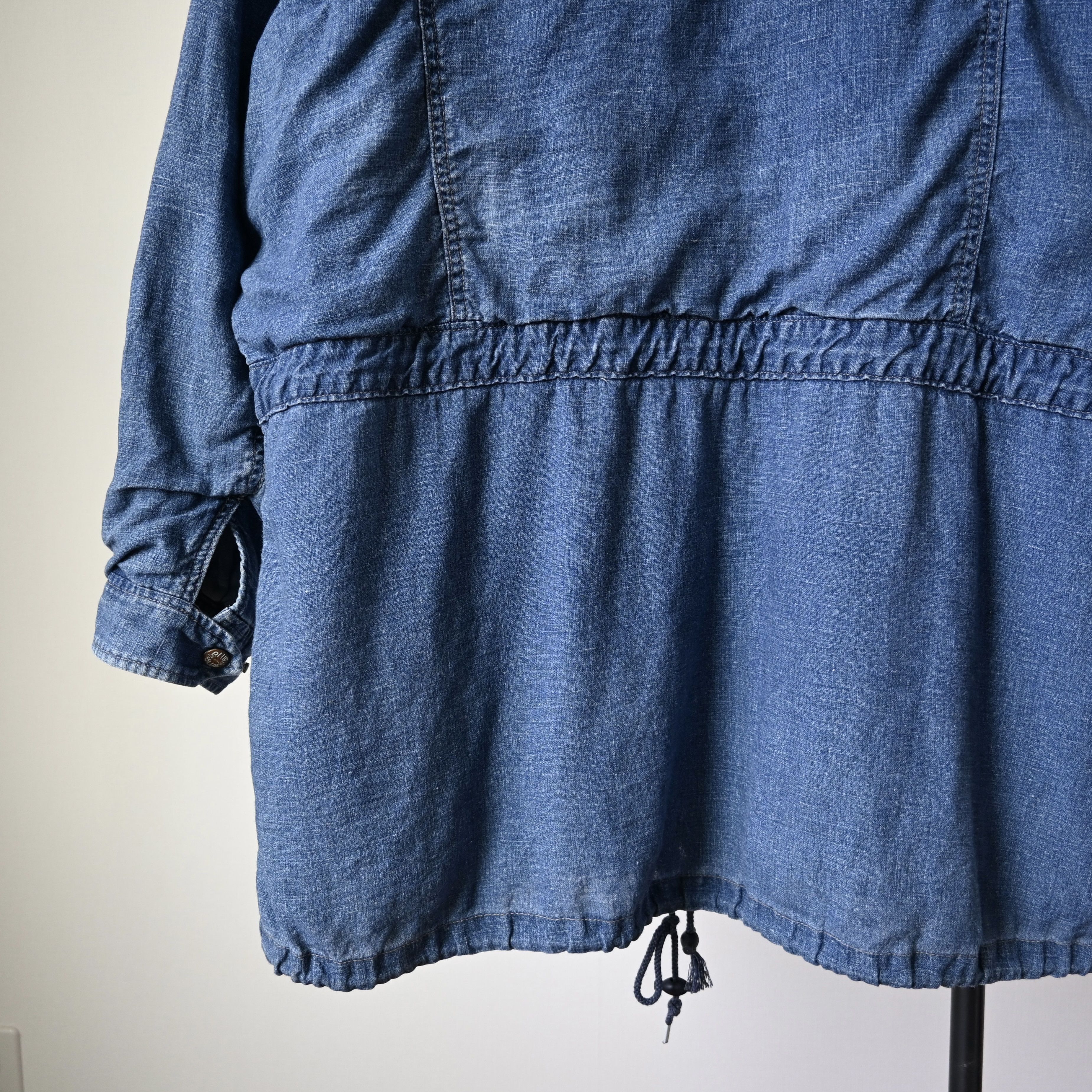 Blue Blue Japan RARE, Vintage 1980s BLUE BLUE indigo slub shell parka Size US L / EU 52-54 / 3 - 6 Thumbnail