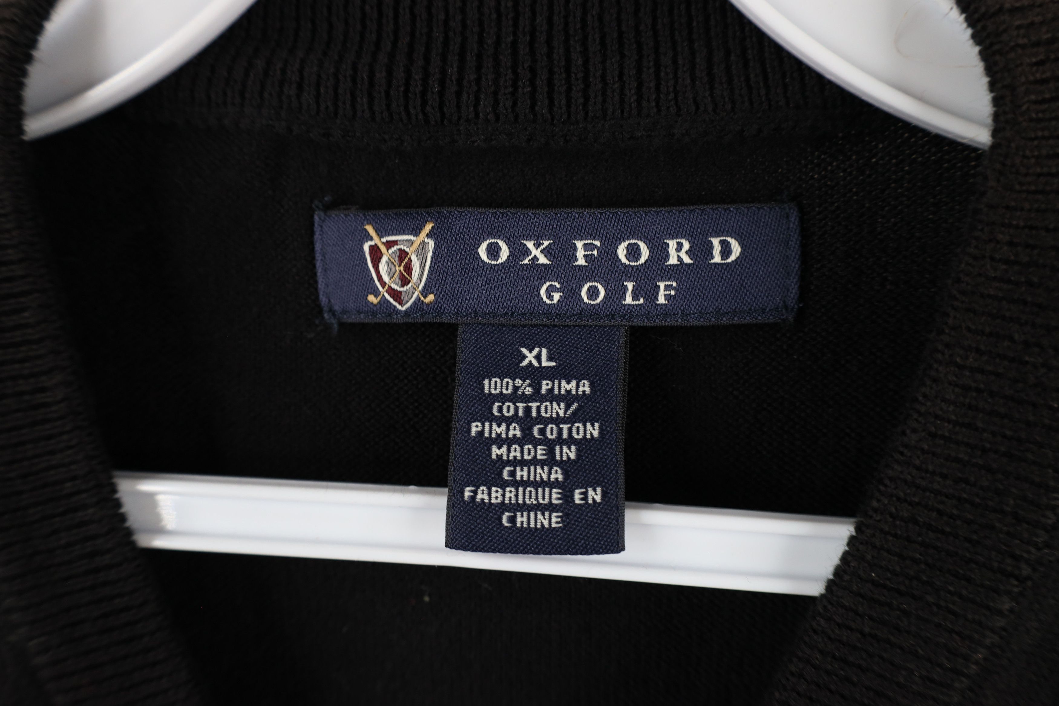 Vintage Vintage 90s Spell Out The Golf Club Knit Sweater Vest Black Size US XL / EU 56 / 4 - 6 Thumbnail
