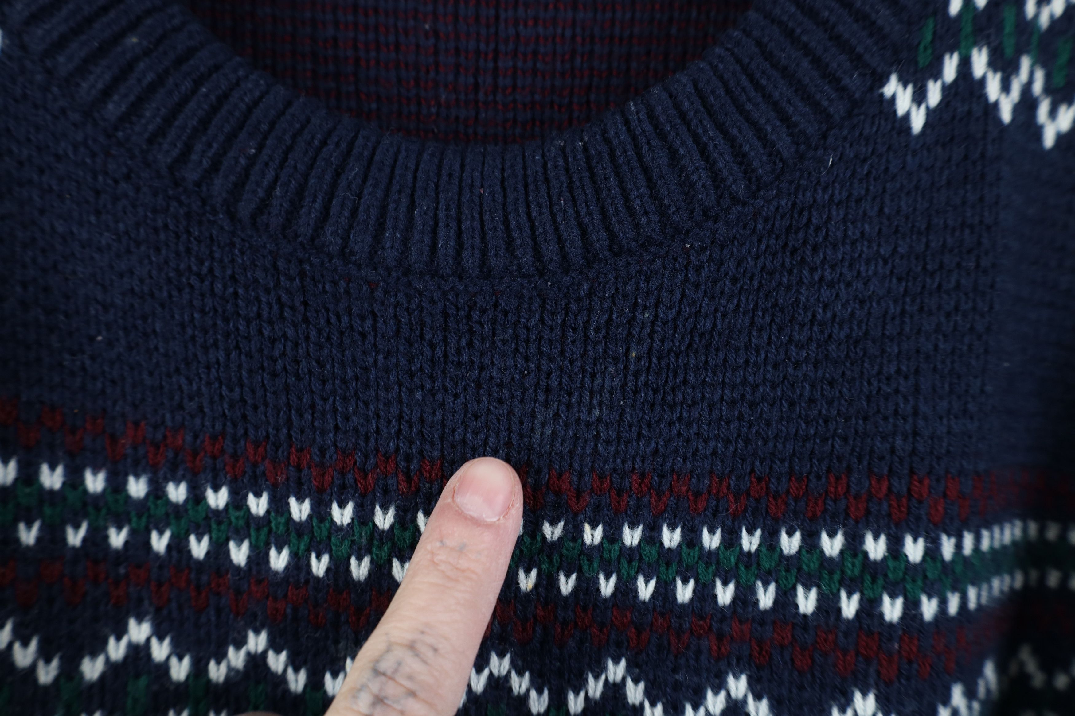Vintage Vintage 90s Streetwear Fair Isle Knit Crewneck Sweater Size US L / EU 52-54 / 3 - 4 Thumbnail