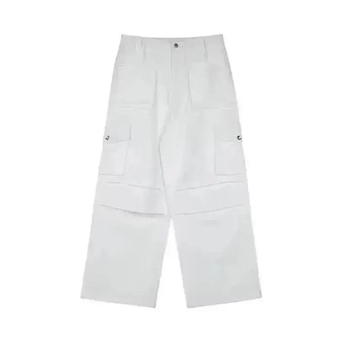 Japanese Brand White Cargo High Waist Pants Size US 30 / EU 46 - 2 Thumbnail