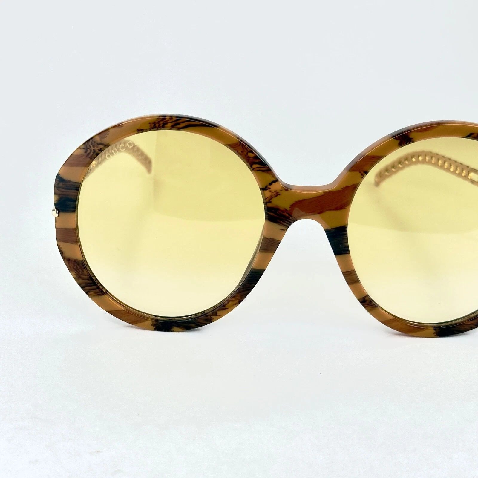 Gucci GUCCI GG0726 CHAIN 0726 Gold Brown Yellow Star 004 Size ONE SIZE - 9 Thumbnail