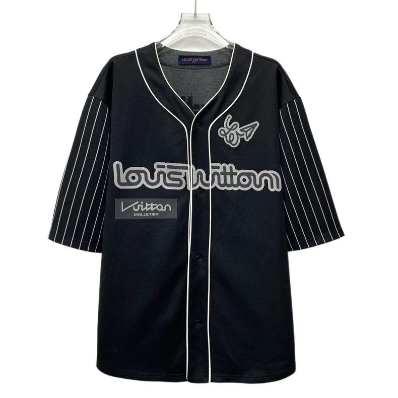Louis Vuitton Louis Vuitton Black striped logo monogram embroidered sing Size US XL / EU 56 / 4 - 1 Thumbnail