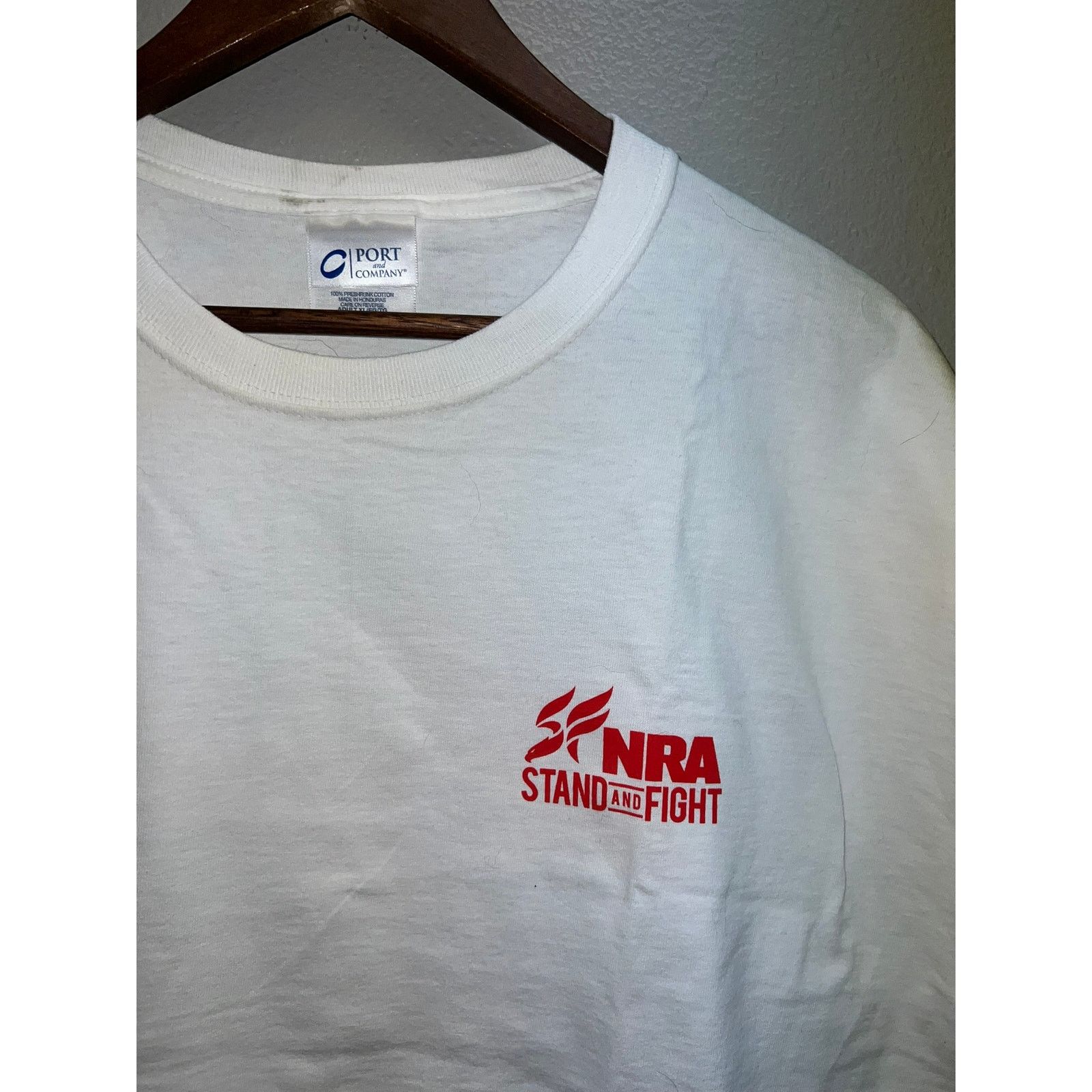 Port & Company NRA Shirt Stand & Fight NRAILA National Rifle White Tee XL Size US XL / EU 56 / 4 - 3 Thumbnail