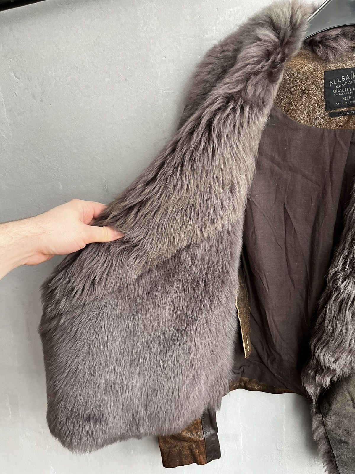 Allsaints × Hysteric Glamour AllSaints MURES Sheepskin Shearling Leather Jacket Size M / US 6-8 / IT 42-44 - 13 Thumbnail