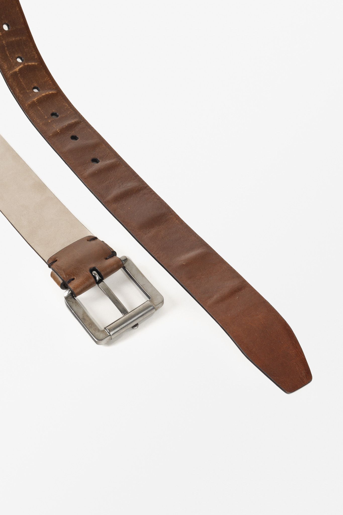 Brunello Cucinelli Brunello Cucinelli Square Ornate Buckle Brown Belt Size ONE SIZE - 6 Thumbnail